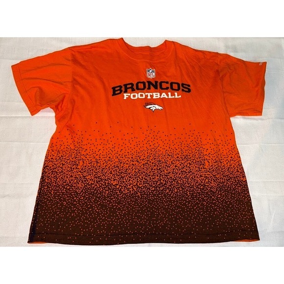 Reebok NFL Denver Broncos FootBall T-Shirt Men's XL Orange‎ - Picture 1 of 6
